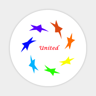 United in Rainbow Colours Magnet